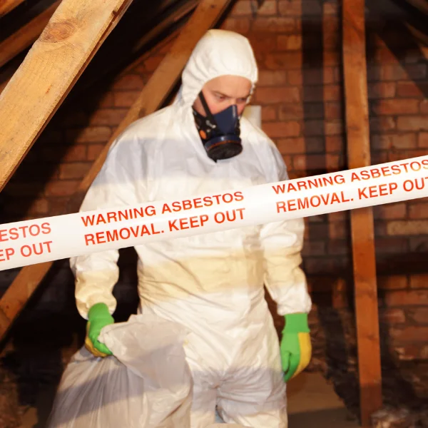An image showing experts performing residential asbestos removal in Phoenix.