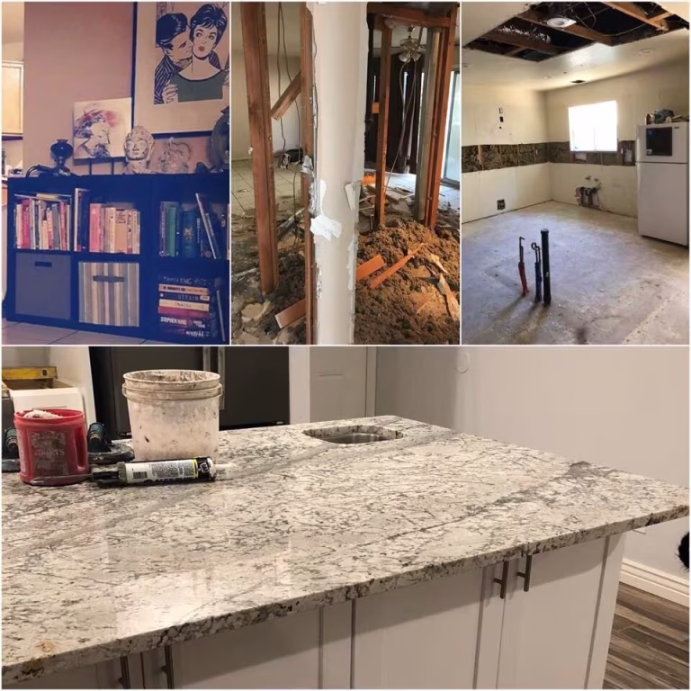 Dry Star Remodel before and after