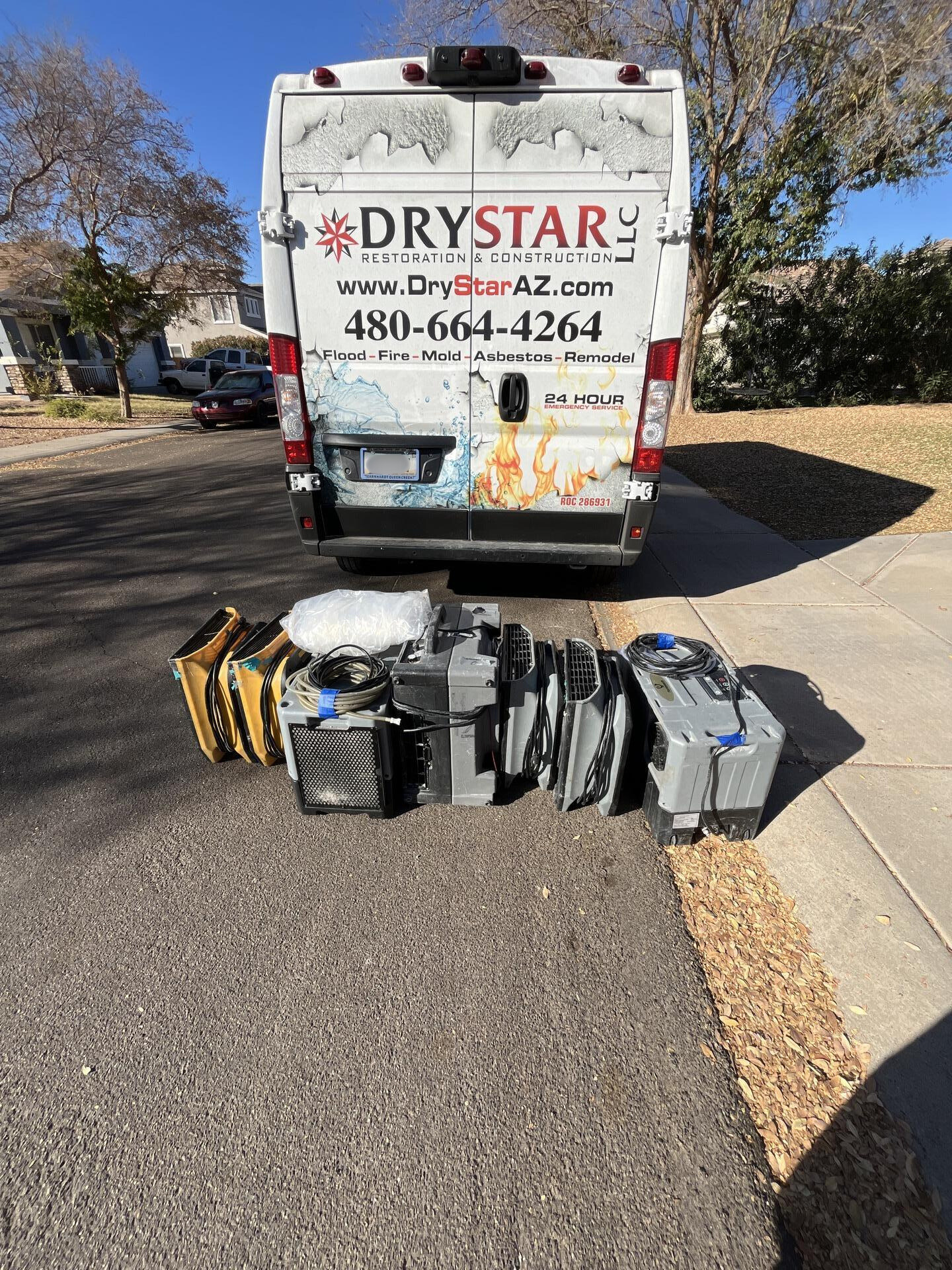 Dry Star Van and Water removal equipment